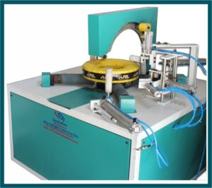 Wire and coil wrapping machine for steel wire coil packaging by Innovative Mechatronics
