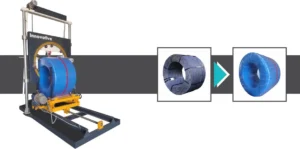 Coil Master Wrapper Machine wrapping industrial steel coil automatically