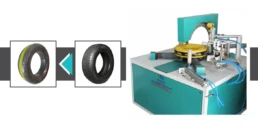 Automatic tire packing machine for secure industrial and export tire packaging